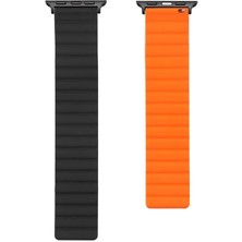 ​​​watch 38MM Uyumlu Krd-52 Kordon Zıvo - Siyah-Turuncu