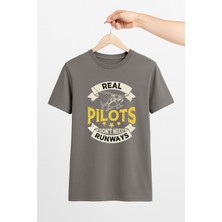 Vecihi Geliyor Helikopter Pilot Unisex Tshirt Pilot - Havacı - Uçak Tutkunu
