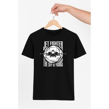 Vecihi Geliyor Jet Fighter Tasarım Unisex Tshirt Pilot - Havacı - Uçak Tutkunu