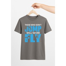 Vecihi Geliyor Jump Fly Paraşütcü Tasarım Unisex Tshirt Pilot - Havacı - Uçak Tutkunu