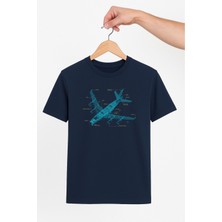 Vecihi Geliyor Aircraft Technical Draw Unisex Tshirt Pilot - Havacı - Uçak Tutkunu