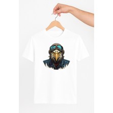 Vecihi Geliyor Kartal Pilot Silüeti Unisex Tshirt Pilot - Havacı - Uçak Tutkunu