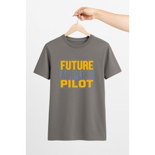 Vecihi Geliyor Future Airplane Pilot Unisex Tshirt Pilot - Havacı - Uçak Tutkunu