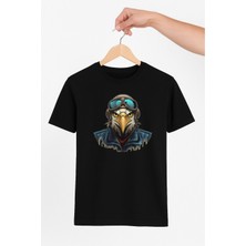 Vecihi Geliyor Kartal Pilot Silüeti Unisex Tshirt Pilot - Havacı - Uçak Tutkunu