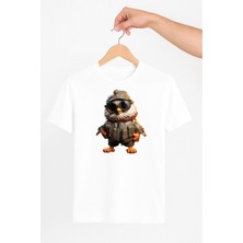 Vecihi Geliyor Kuş Pilot Temalı Unisex Tshirt Pilot - Havacı - Uçak Tutkunu