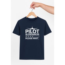 Vecihi Geliyor Pilot In Progress Unisex Tshirt Pilot - Havacı - Uçak Tutkunu