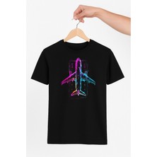 Vecihi Geliyor Neon Uçak Unisex Tshirt Pilot - Havacı - Uçak Tutkunu