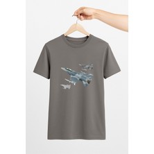 Vecihi Geliyor Uçan Jetler Unisex Tshirt Pilot - Havacı - Uçak Tutkunu