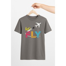 Vecihi Geliyor Lets Fly Unisex Tshirt Pilot - Havacı - Uçak Tutkunu
