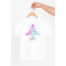 Vecihi Geliyor Neon Uçak Unisex Tshirt Pilot - Havacı - Uçak Tutkunu