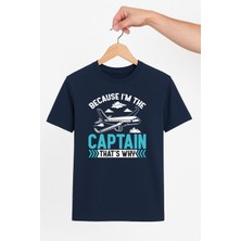Vecihi Geliyor Because I’m The Captain Unisex Tshirt Pilot - Havacı - Uçak Tutkunu
