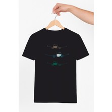 Vecihi Geliyor Uçak Baskılı Unisex Tshirt Pilot - Havacı - Uçak Tutkunu