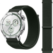 Huawei Watch Gt5 46MM Gt4 46MM Ile Uyumlu Ayarlanabilir Cırt Cırtlı Yumuşak Spor Kumaş Örgü Kordon