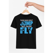 Vecihi Geliyor Jump Fly Paraşütcü Tasarım Unisex Tshirt Pilot - Havacı - Uçak Tutkunu