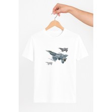 Vecihi Geliyor Uçan Jetler Unisex Tshirt Pilot - Havacı - Uçak Tutkunu