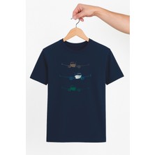 Vecihi Geliyor Uçak Baskılı Unisex Tshirt Pilot - Havacı - Uçak Tutkunu