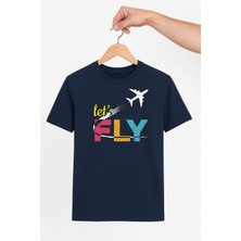 Vecihi Geliyor Lets Fly Unisex Tshirt Pilot - Havacı - Uçak Tutkunu