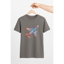 Vecihi Geliyor Neon Yolcu Uçağı Unisex Tshirt Pilot - Havacı - Uçak Tutkunu