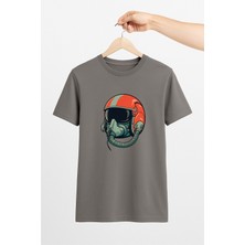 Vecihi Geliyor Pilot Kask Tasarım Unisex Tshirt Pilot - Havacı - Uçak Tutkunu