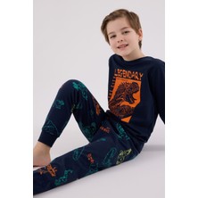 Erkek Çocuk Lacivert Pijama Takımı
