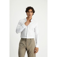 Techno-Line Uzun Kol Slim Fit Dar Kesim Pamuklu Desenli Gömlek