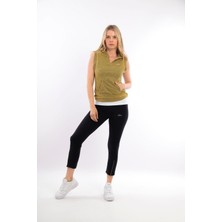 Kadın Paça Fermuar Detaylı T-shirt Kapşonlu 3'lü  Takım