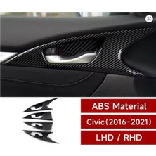 Honda Civic  Fk7 FC52016-2021 Uyumlu Iç 4 Kapı Kolu Çerçevesi Karbon Kalın Üründür