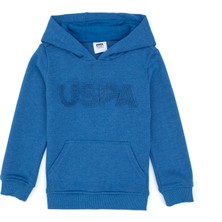 U.S. Polo Assn. Erkek Çocuk Mavi Basic Kapüşonlu Sweatshirt 50307721-VR036