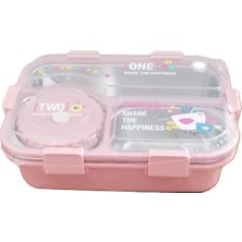 Akıllıelma-Laxson Beslenme Kabı Çelik Ithal Happiness Pembe 97122