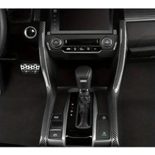 Honda Civic Fk7 Fc5 2016 2021 Model Sedan Hatchback Vites Kolu Sol ve Sağ Trim Karbon Aksesuar
