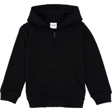 U.S. Polo Assn. Erkek Çocuk Siyah Basic Kapüşonlu Sweatshirt 50308439-VR046