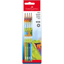 Faber-Castell Dino Kurşun Kalem, 2b, 12'li Paket, Dinozor Desenli