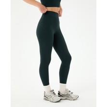 Ayma Active Kadın Petrol Dikiş Detaylı Motion Tayt  - Geri Dönüştürülmüş, Yüksek Bel, Çift Kat Korsaj, Kabartma Logolu, Spor ve Fitness Taytı