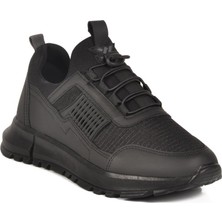 Nans 6006 G Siyah Fileli Kilit Bağcıklı Unisex Spor Ayakkabı