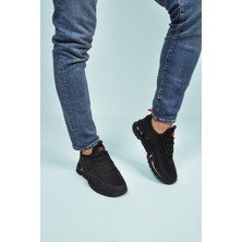 Than 836 M Siyah-Kırmızı Fileli Erkek Spor Ayakkabı