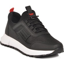 Nans 6006 G Siyah-Kırmızı Fileli Kilit Bağcıklı Unisex Spor Ayakkabı