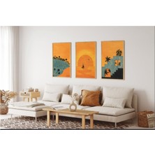 Dekoratif 3lü Tablo,ahşap Çerçeveli,soyut Tablo,duvar Tablo,duvar Susu,mutfak Tablo Cerceveli Tablo