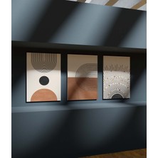 Çerçeve Görünümlü Premium Kalite Duvar Tablosu Mutfak Tabloları 3 Lü Tablo