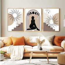 Dekoratif 3lü Tablo,ahşap Çerçeveli,soyut Tablo,duvar Tablo,duvar Susu,mutfak Tablo Cerceveli Tablo