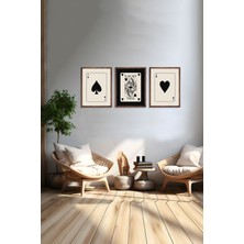 Dekoratif 3lü Tablo,ahşap Çerçeveli,soyut Tablo,duvar Tablo,duvar Susu,mutfak Tablo Cerceveli Tablo