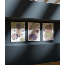 Duvar Tablosu Çerçeve Görünümlü Premium Kalite Mutfak Tabloları 3 Lü Tablo Modern Tablo Bohem Tablo