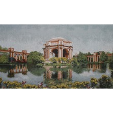 Belıeve Palace Of Art Jakarlı Dokuma Goblen  Dekoratif  Çerçevesiz Pano Tablo 70*120