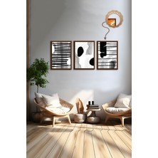 Dekoratif 3lü Tablo,ahşap Çerçeveli,soyut Tablo,duvar Tablo,duvar Susu,mutfak Tablo Cerceveli Tablo