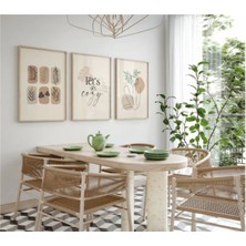 Dekoratif 3lü Tablo,ahşap Çerçeveli,soyut Tablo,duvar Tablo,duvar Susu,mutfak Tablo Cerceveli Tablo