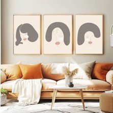 Dekoratif 3lü Tablo,ahşap Çerçeveli,soyut Tablo,duvar Tablo,duvar Susu,mutfak Tablo Cerceveli Tablo