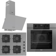 Ferre Grey FryArt 3 Lü Ankastre Set ( QEP63CPR - SC208-FA - D088 ) Döküm Izgara