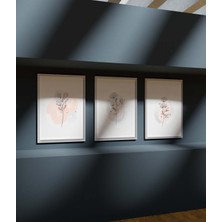 Duvar Tablosu Çerçeve Görünümlü Premium Kalite Mutfak Tabloları 3 Lü Tablo Modern Tablo Bohem Tablo