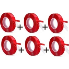 Çift Taraflı Vhb Akrilik Silikon Bant 10MM x 5 Metre 6 Adet