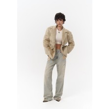 Allbucks Mai, Collection Monday Bej Dar Kesim Blazer Kaban ABMAI0017