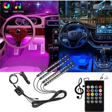 Fiat Multipla Uyumlu Araç Içi Ayak Altı 12 LED Müziğe Duyarlı LED Lambası MODEL276
